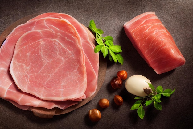 Vertical shot of delicious raw steak