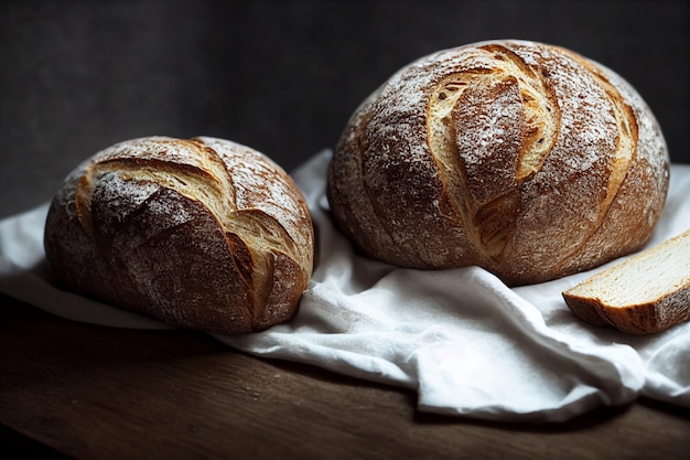 Vertical shot of freshly baked healthy bread