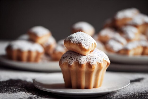 Vertical shot of freshly baked pastry