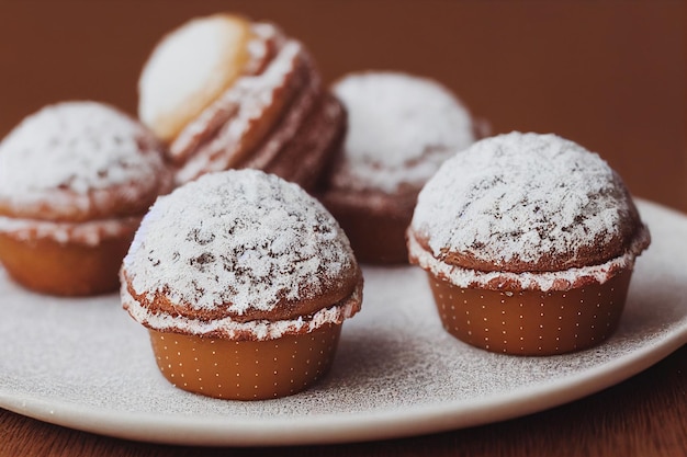 Vertical shot of freshly baked sweet dessert