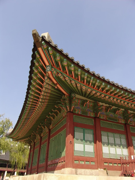 Vertical shot of the Gyeongbokgung Palace in Seoul South Korea