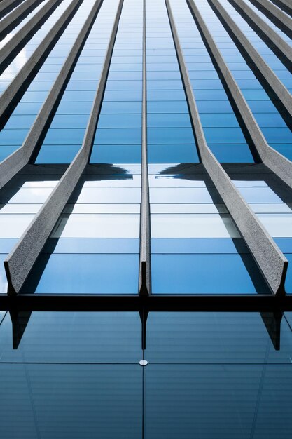 Vertical shot of a modern building in Mexico City