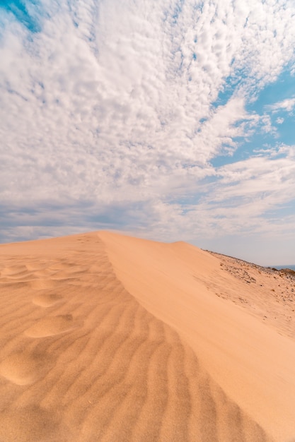 Vertical shot of Monsul beach in Andalucia. Spain, Mediterranean Sea