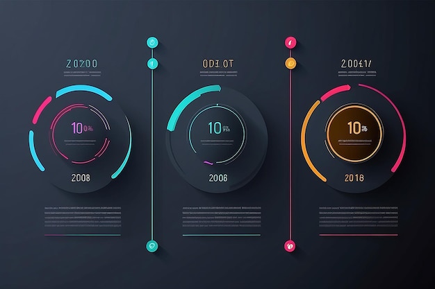 Photo vertical timeline milestone infographic template banner with outline box and circle