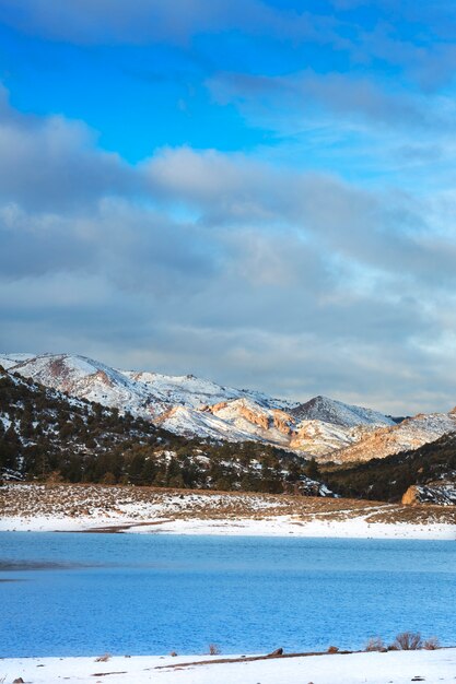 Vertical Winter Scene at Enterprise, Utah