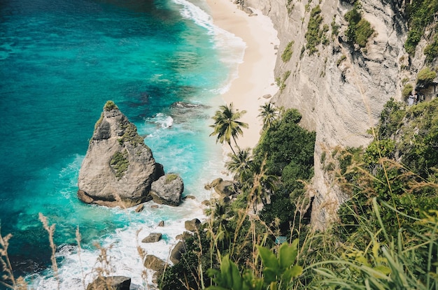 Very beautiful beach on the island of Nusa Penida Bali Indonesia