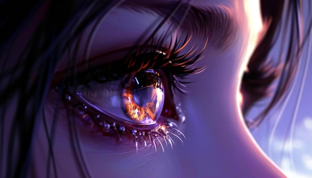 Very beautiful and deep eye close up