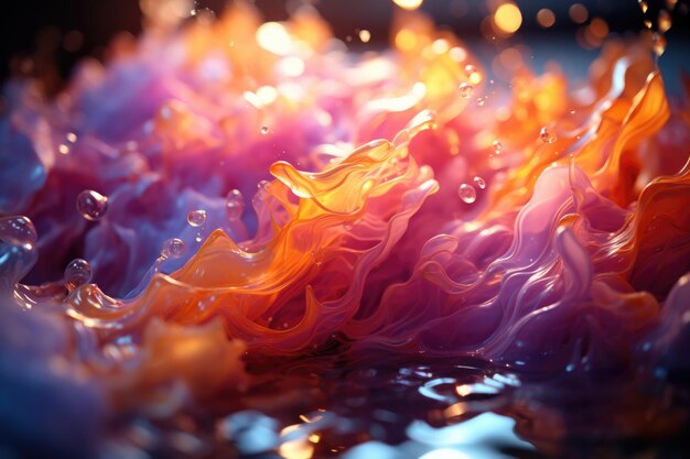 Very beautiful image generated by AI in abstract liquid acrylic generative IA