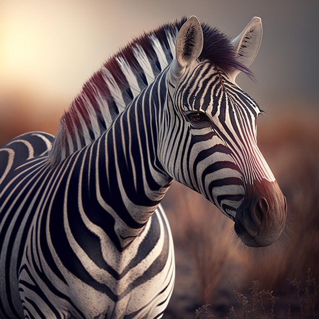 Very beautiful south africa animals zebra images Generative AI