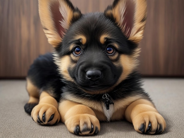 A very cute germen shepherd puppy