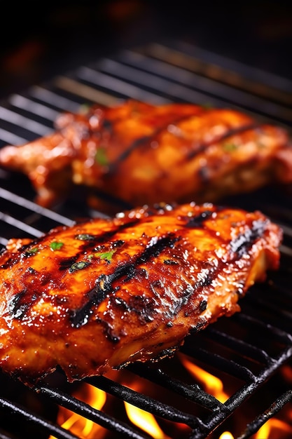 Very Delicious Juicy Barbeque Chicken Smoky