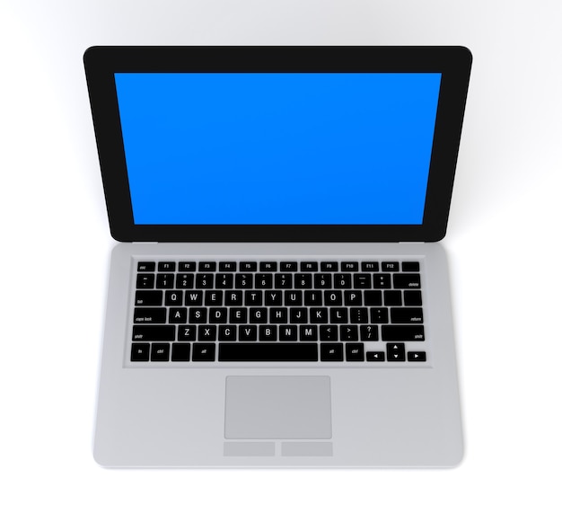 A very high resolution Simple Laptop 3D rendering image