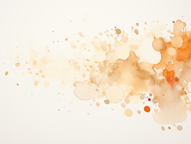 Photo a very minimal white background with brown watercolor splotches the edges ar 43 v 52 job id 70471a905f2248ddb8da66dc45529365