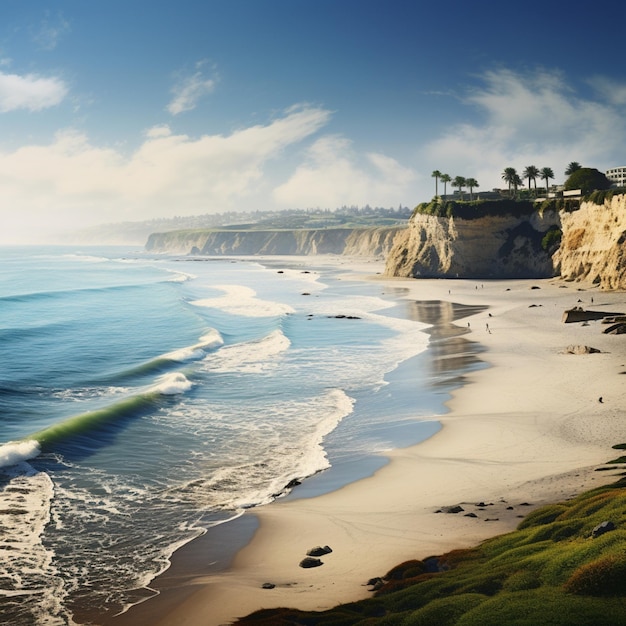 Very nice california beaches image Generative AI