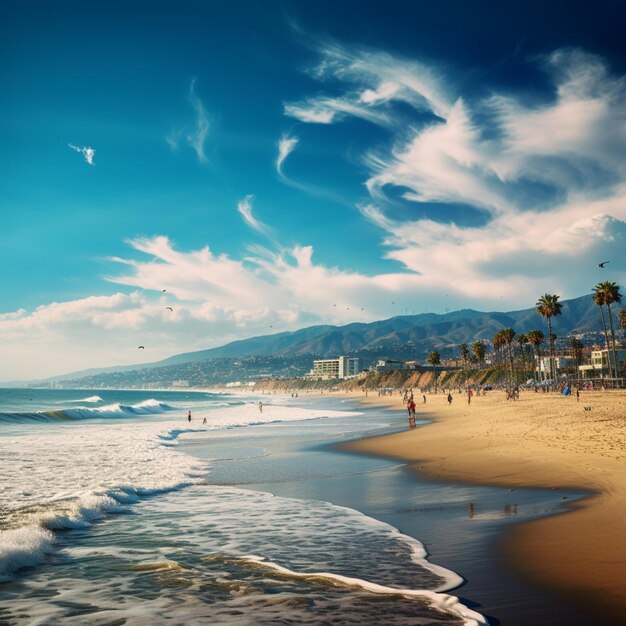 Very nice california beaches image Generative AI