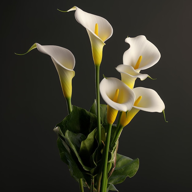 Very nice calla lilies flowers tree pictures Generative AI