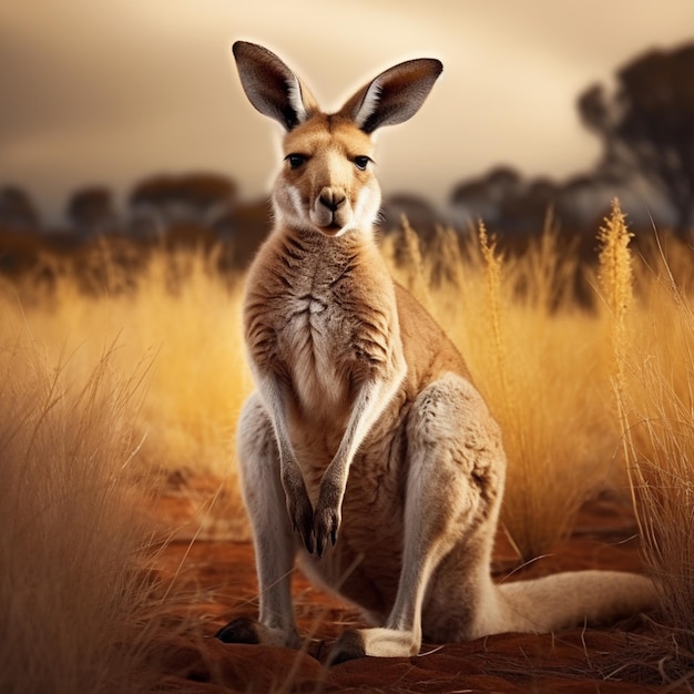 Very nice kangaroo animal images Generative AI