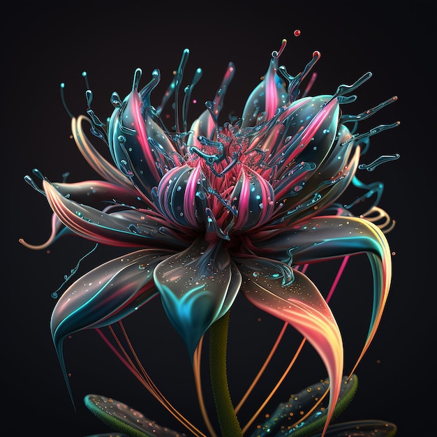 Very nice spider lily flowers pictures Generative AI