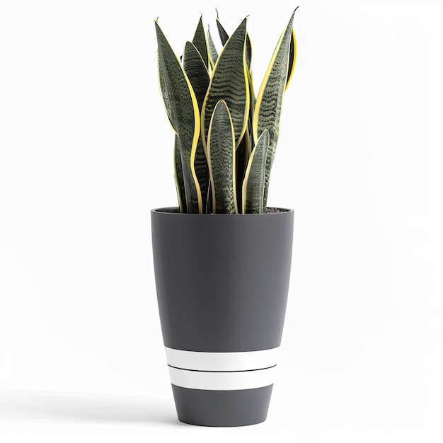 Photo very tall plant pot photography on white background