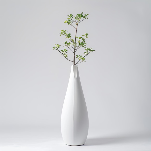 Photo very tall plant pot photography on white background