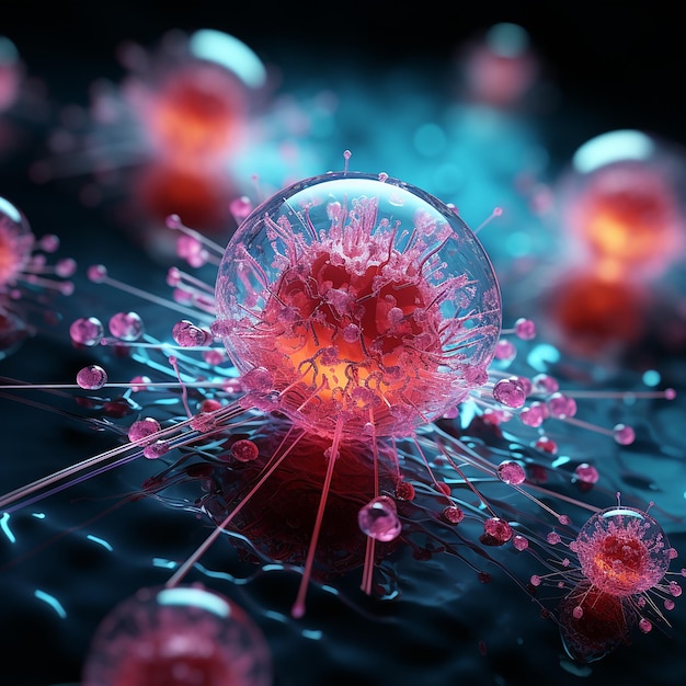 Vesicle 3D Render Exosomes and Vesicles Biomedical