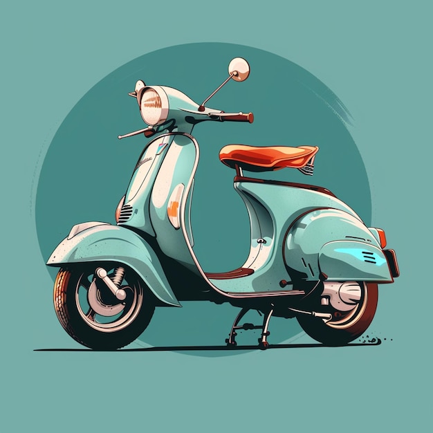 Photo vespa illustration icon cartoon graphics