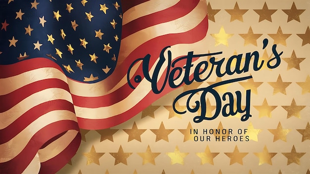 veteran s day flat illustration