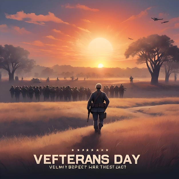 Veterans day Background Image Illustration Vector