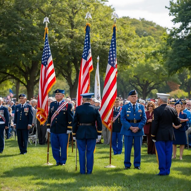 Photo veterans day ceremonies and national pride