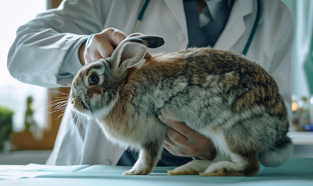 Photo veterinarian using equipment in cinematic documentary photography