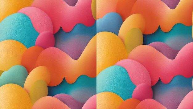 Vibrant 2D Colorful Gradient Wallpaper with Grainy Texture for Modern Designs