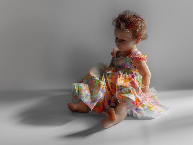 Photo vibrant 3d beautiful baby doll