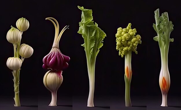 Vibrant 3D Render of Fresh Vegetables