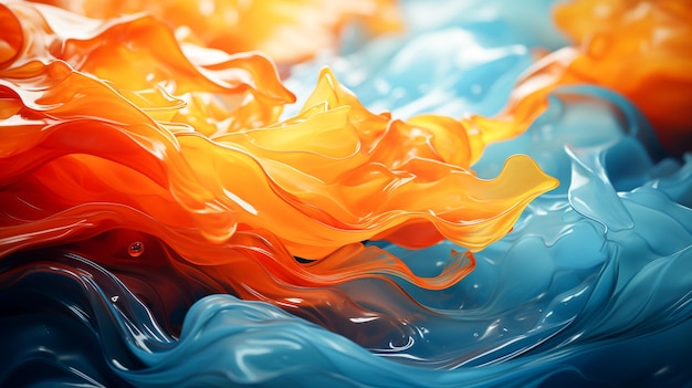 Vibrant Abstract Background Dynamic Digital Artwork Creative Wallpape Ai Generative