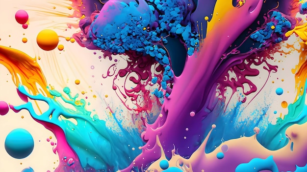 vibrant abstract background inspired by the mixing and swirling of fluorescent liquids