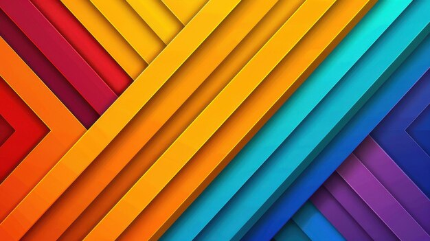 Photo vibrant abstract background with colorful geometric shapes in a beautiful array of shades