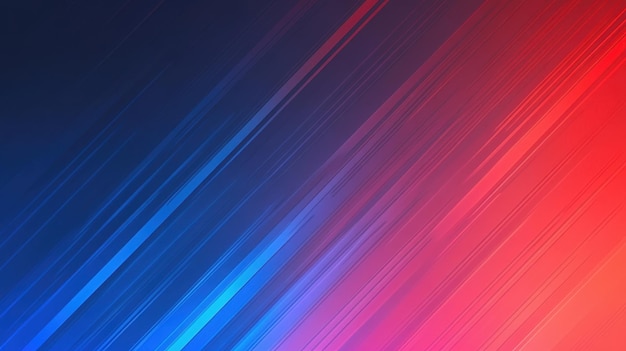 A vibrant abstract background with diagonal lines in blue and red hues