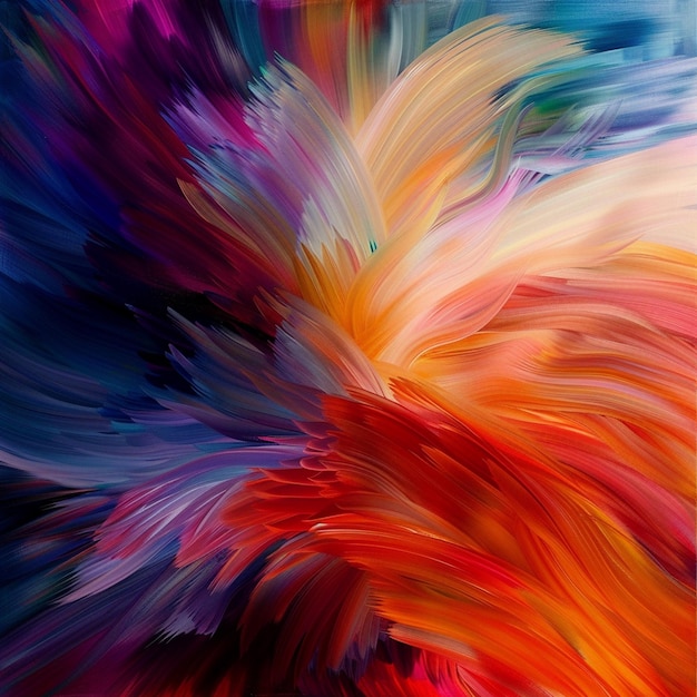 A Vibrant Abstract Composition of Blended Gradients