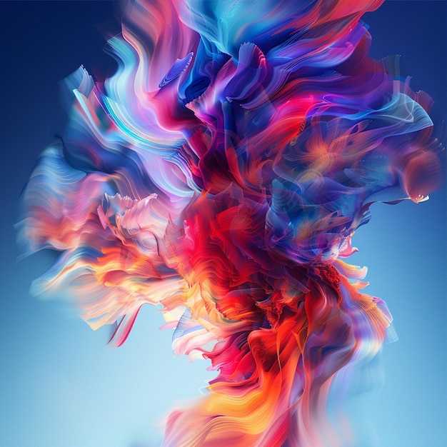 A Vibrant Abstract Composition of Blended Gradients