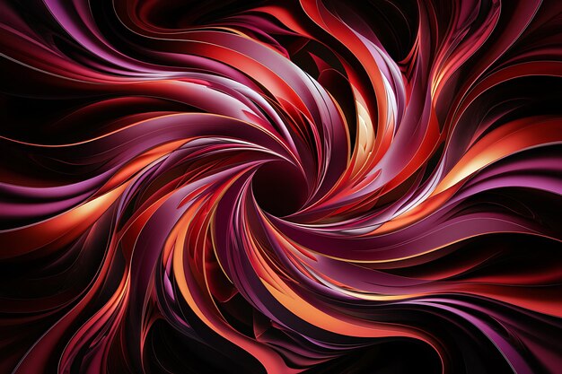 Photo vibrant abstract design with swirling ribbons of light