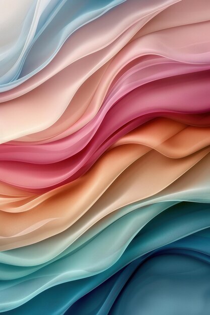 Vibrant abstract fabric waves