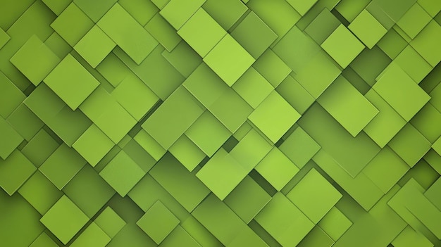 Photo vibrant abstract green banner showcasing unique square textures in a modern flat style ideal