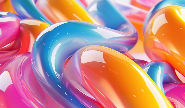 Vibrant abstract liquid waves background in pastel colors