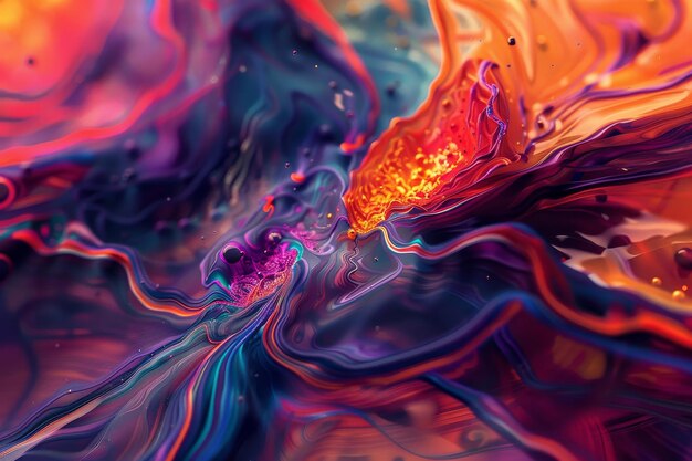 Vibrant Abstract Painting Bursting With Colors