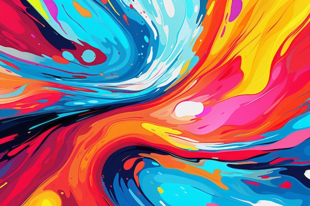 Vibrant abstract pop art background with colorful flair Generative AI