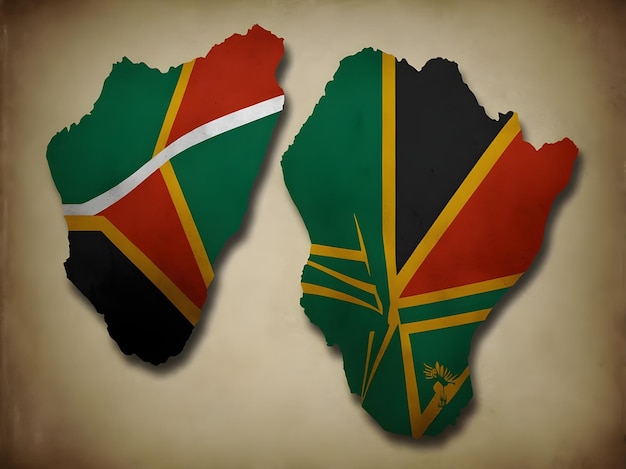 Photo vibrant african flag collection