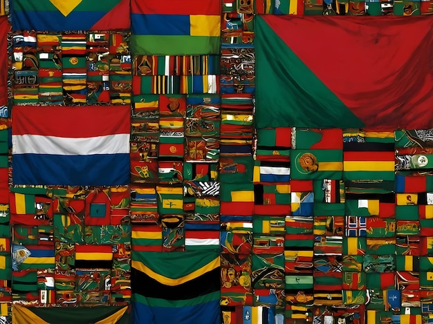 Photo vibrant african flag collection