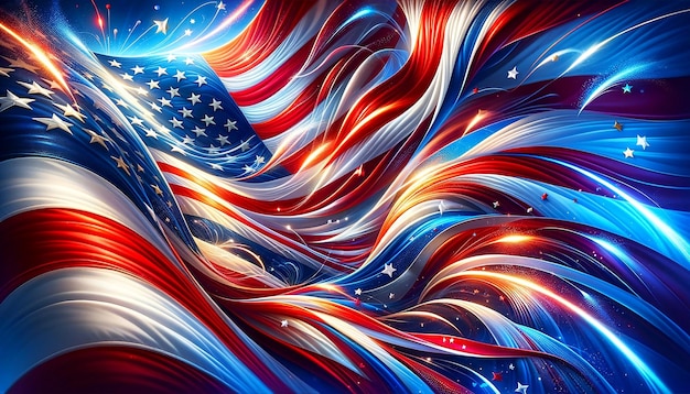 A vibrant American flag background suitable for Memorial Day or Independence Day celebrations