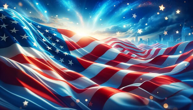 A vibrant American flag background suitable for Memorial Day or Independence Day celebrations