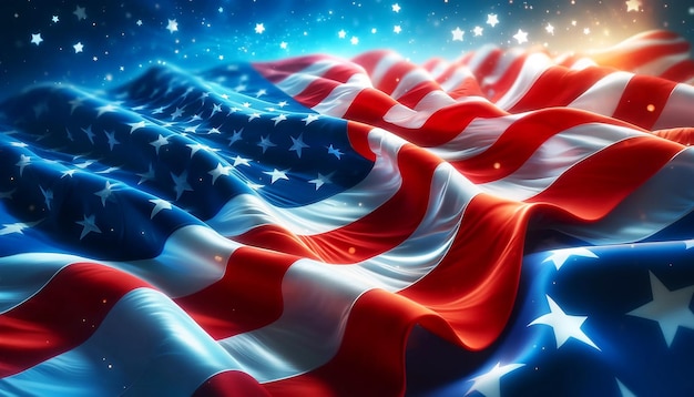 A vibrant American flag background suitable for Memorial Day or Independence Day celebrations